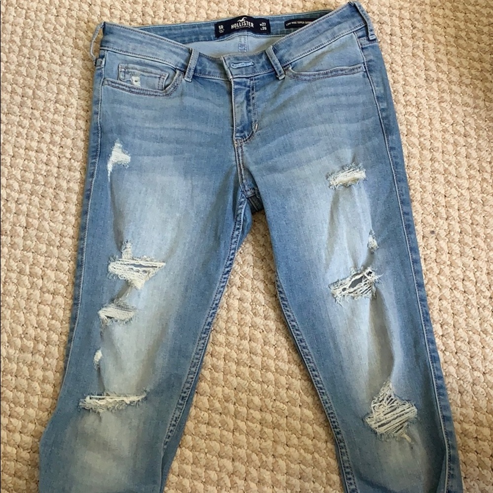 Hollister jeans, low rise super skinny crop